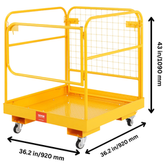 92x92cm Forklift Safety Cage Work Platform 544kg Capacity