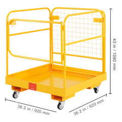92x92cm Forklift Safety Cage Work Platform 544kg Capacity