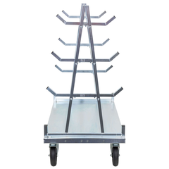 A Frame Panel Cart with Trestle Racks & Flat-Free Castors-Hammerox Industrial