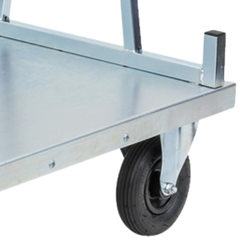 A Frame Panel Cart with Trestle Racks & Flat-Free Castors-Hammerox Industrial