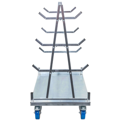 A Frame Panel Cart with Trestle Racks & Polyurethane Castors-Hammerox Industrial