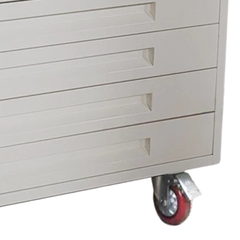 A0 5 Drawer Architect Plan Filing Cabinet with Wheels - Grey