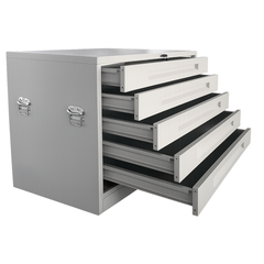 A0 5 Drawer Architect Plan Filing Cabinet with Wheels - Grey