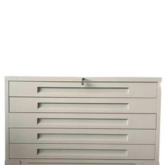 A0 5 Drawer Architect Plan Filing Cabinet with Wheels - Grey