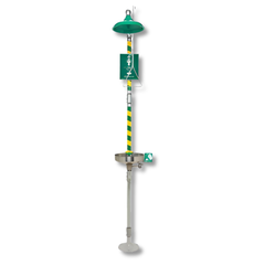 AS4775 Emergency Safety Shower & Eye Face Wash Stainless Steel Pipe Green ABS Bowl & Inline Strainer