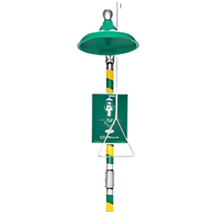 AS4775 Emergency Safety Shower & Eye Face Wash Stainless Steel Pipe Green ABS Bowl & Inline Strainer