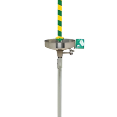 AS4775 Emergency Safety Shower & Eye Face Wash Stainless Steel Pipe Green ABS Bowl & Inline Strainer