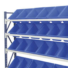 Access Plastic Bin Rack with 28 Blue Bins-Hammerox Industrial