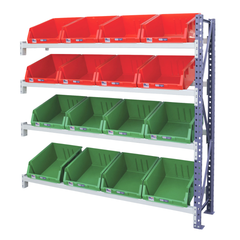 Access Stor-Pak Rack Add On Bay with 16 Plastic Bins-Hammerox Industrial
