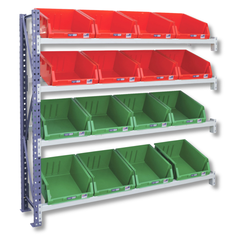 Access Stor-Pak Rack Add On Bay with 16 Plastic Bins-Hammerox Industrial