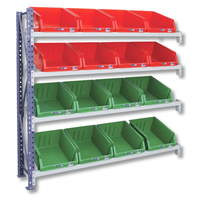 Access Stor-Pak Rack Add On Bay with 16 Plastic Bins-Hammerox Industrial