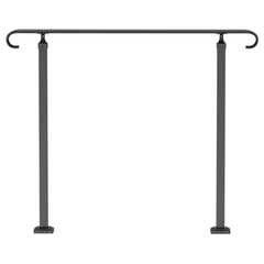 Adjustable Outdoor Handrail 2-3 Step - Black
