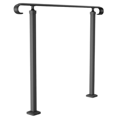 Adjustable Outdoor Handrail 2-3 Step - Black