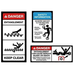 Air Seeder Cart Safety Sticker Pack