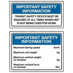Air Seeder Cart Safety Sticker Pack