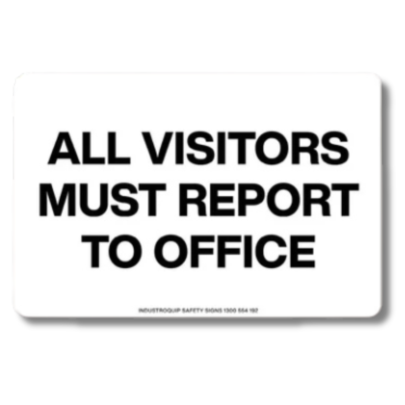All Visitors Must Report to Office Swing Stand Sign