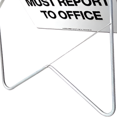 All Visitors Must Report to Office Swing Stand & Sign
