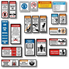 Articulated Agricultural Tractor Safety Sticker Pack