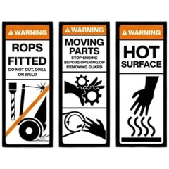 Articulated Agricultural Tractor Safety Sticker Pack