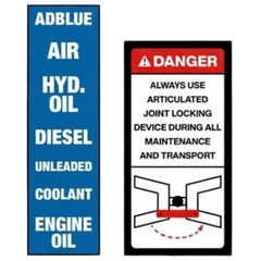 Articulated Agricultural Tractor Safety Sticker Pack