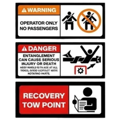 Articulated Agricultural Tractor Safety Sticker Pack