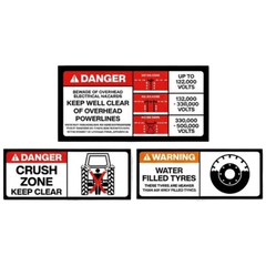 Articulated Agricultural Tractor Safety Sticker Pack