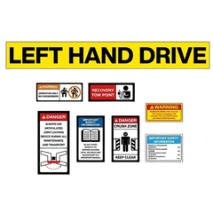Articulated Dump Truck Safety Sticker Pack