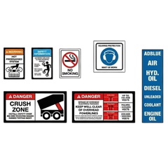 Articulated Dump Truck Safety Sticker Pack