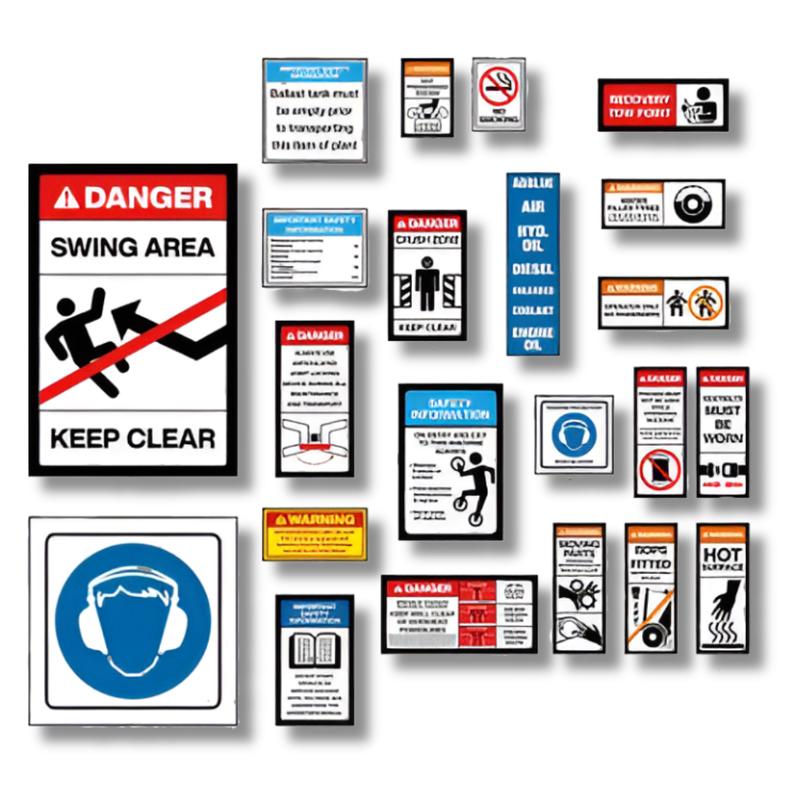 Articulated Roller Safety Sticker Pack