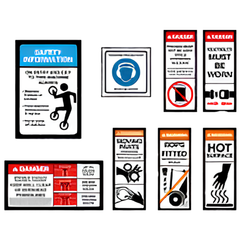 Articulated Roller Safety Sticker Pack