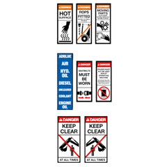 Articulated Roller Safety Sticker Pack