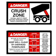 Articulated Roller Safety Sticker Pack