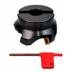 45° Face Mill Cutter 63mm / 80mm with HSS TiN Inserts