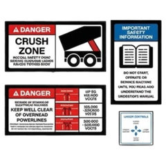 Backhoe Loader Safety Sticker Pack