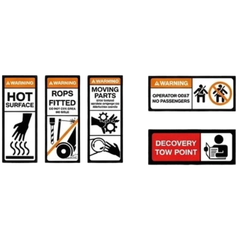 Backhoe Loader Safety Sticker Pack