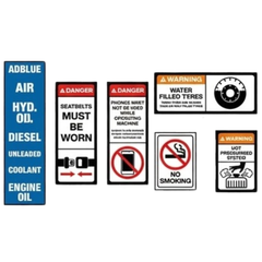 Backhoe Loader Safety Sticker Pack