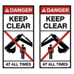 Backhoe Loader Safety Sticker Pack