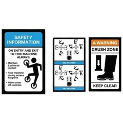 Backhoe Loader Safety Sticker Pack