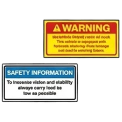 Backhoe Loader Safety Sticker Pack