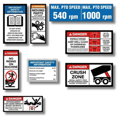 Baler Safety Sticker Pack