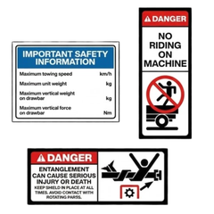 Baler Safety Sticker Pack