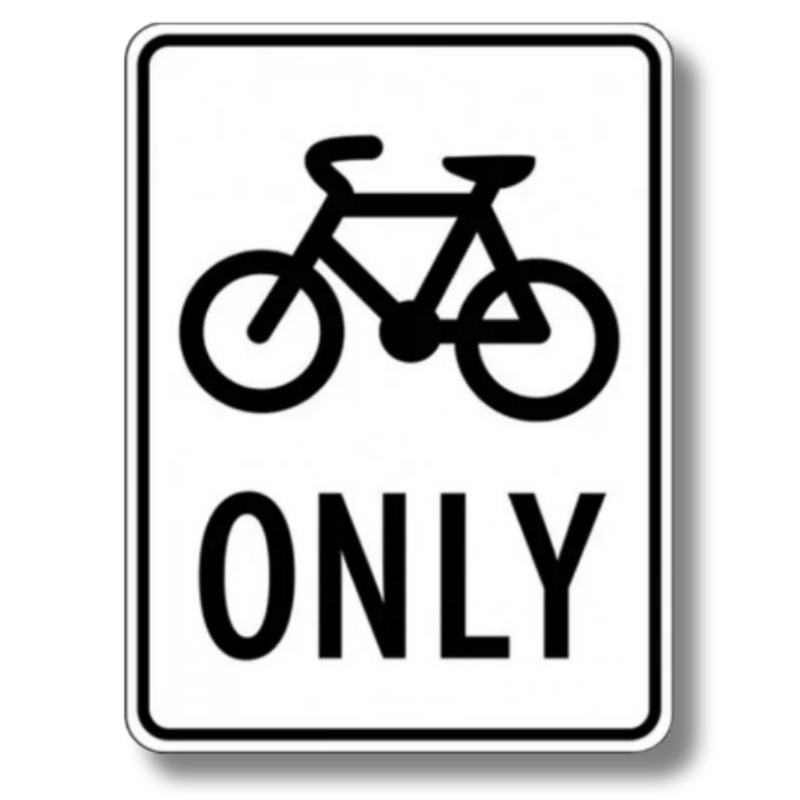 Bicycles Only Sign Class 1 Reflective 600 x 800mm