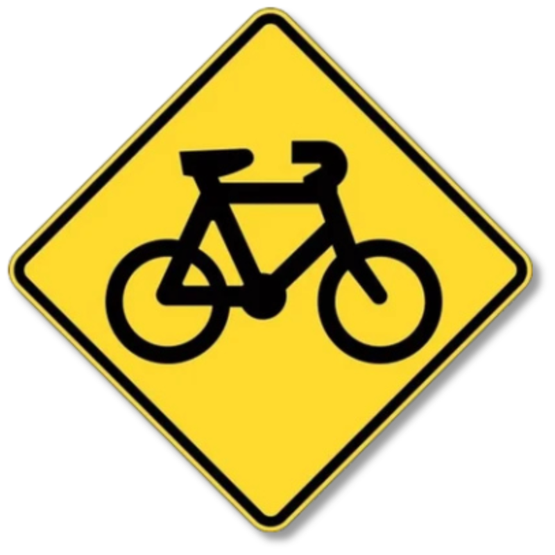 Bicycles Sign Class 1 Reflective 600 x 600mm