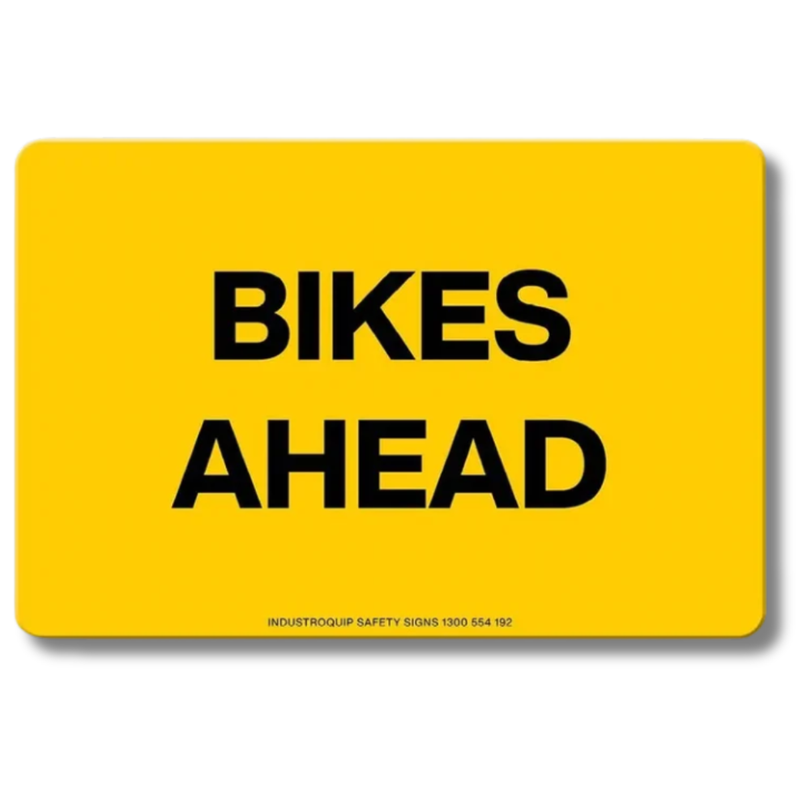 Bikes Ahead Swing Stand Sign