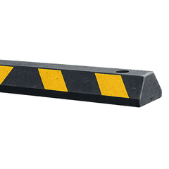 Black & Yellow Premium Rubber Wheel Stop