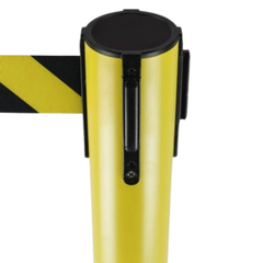 Black & Yellow Retractable Belt Safety Barrier