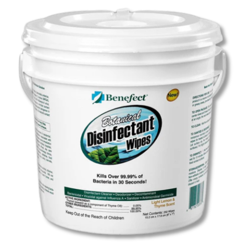 Botanical Disinfectant Biodegradable Wipes 250 Pack - Benefect-Hammerox Industrial