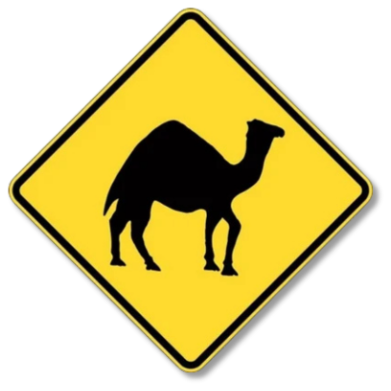 Camel Sign Class 1 Reflective 600 x 600mm