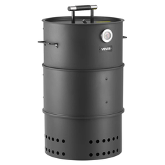 Charcoal Smoker Grill Barrel BBQ with Hanging Hooks & Grates-Hammerox Industrial