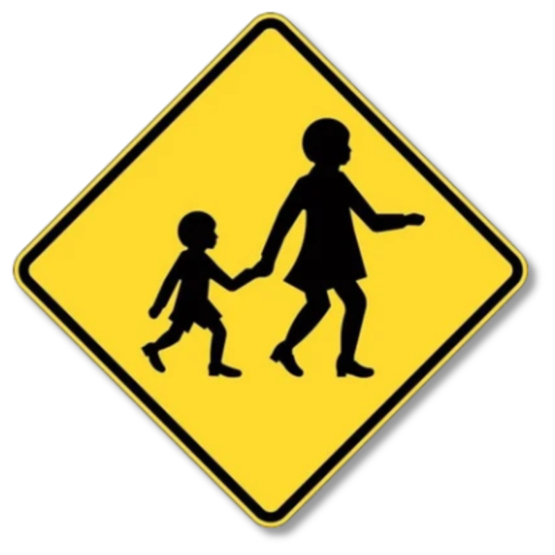 Children Crossing Sign Class 1 Reflective 600 x 600mm